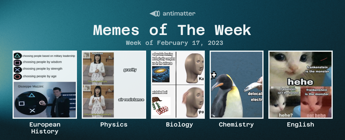 Antimatter Memes of The Week