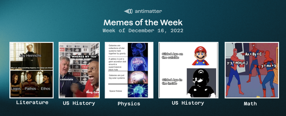 Antimatter Memes of The Week